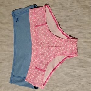 NEW Victoria's Secret PINK 2 pairs cotton boyshorts Size Large